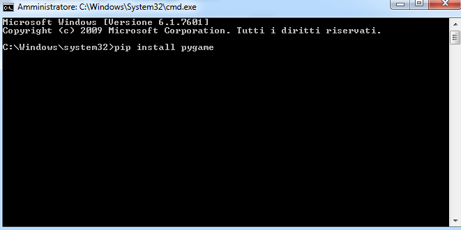 pip install pygame 1