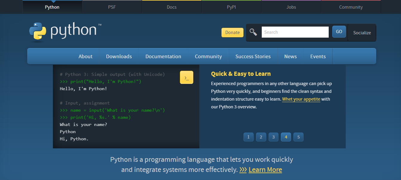 python home